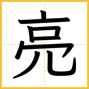 漢字「亮」