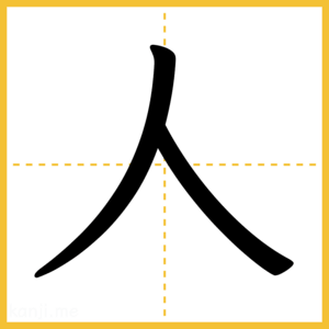 漢字「人」