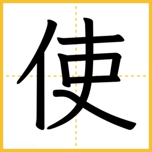 漢字「使」