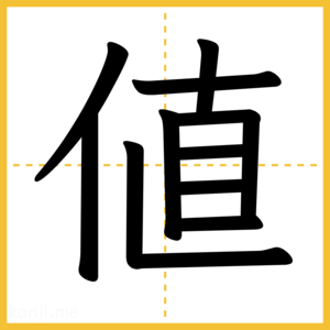 漢字「値」