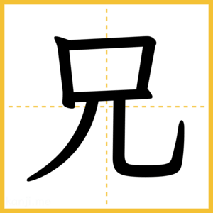 漢字「兄」