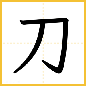 漢字「刀」