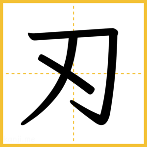 漢字「刃」