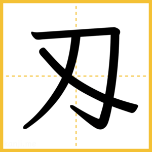 漢字「刄」