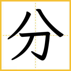 漢字「分」