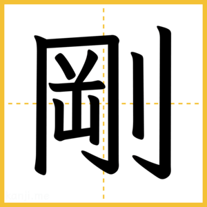 漢字「剛」