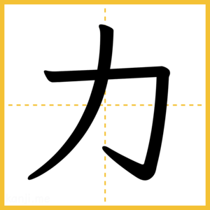 漢字「力」