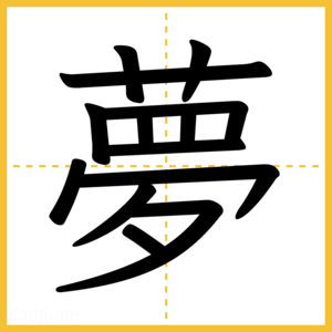 漢字「夢」