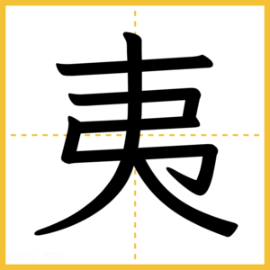 漢字「夷」