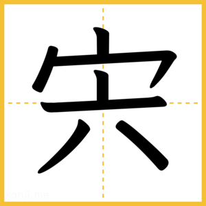 漢字「宍」