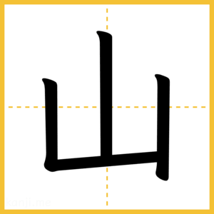 漢字「山」