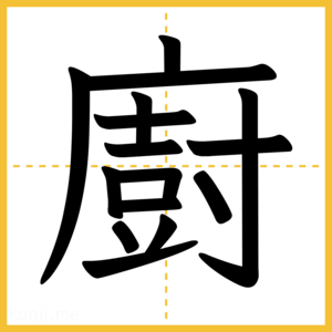漢字「廚」