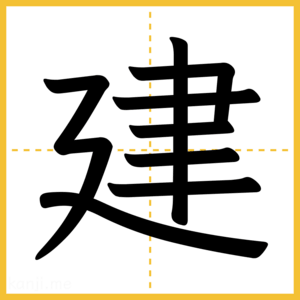 漢字「建」