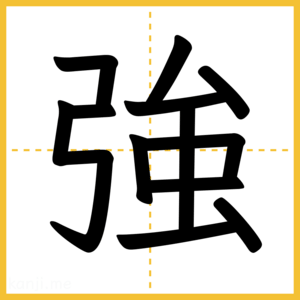 漢字「強」