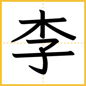 漢字「李」
