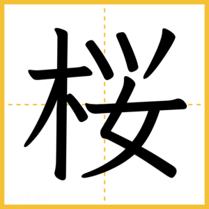 漢字「桜」
