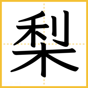 漢字「梨」