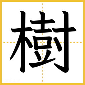 漢字「樹」
