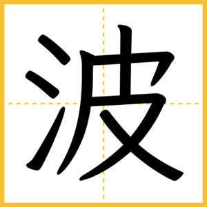 漢字「波」
