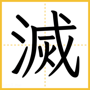 漢字「滅」
