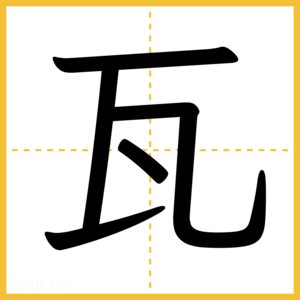 漢字「瓦」