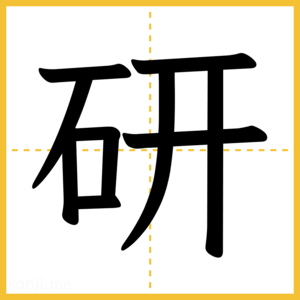 漢字「研」