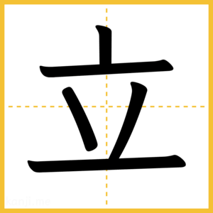 漢字「立」
