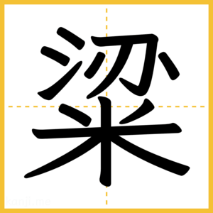 漢字「粱」