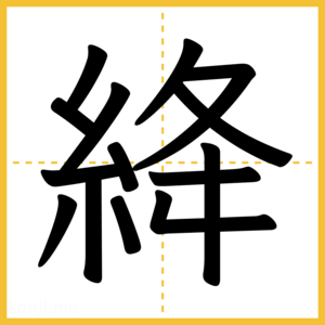 漢字「絳」