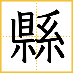 漢字「縣」