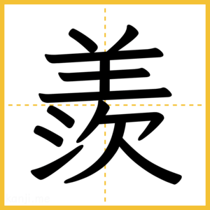漢字「羨」