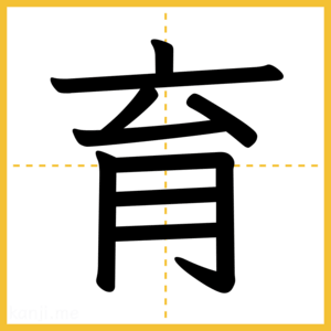 漢字「育」