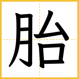 漢字「胎」
