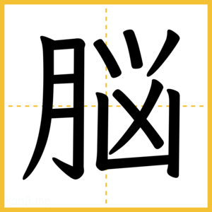 漢字「脳」