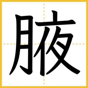 漢字「腋」