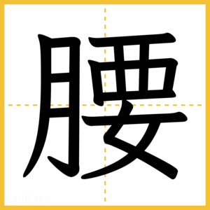 漢字「腰」