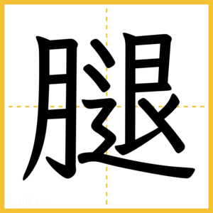 漢字「腿」