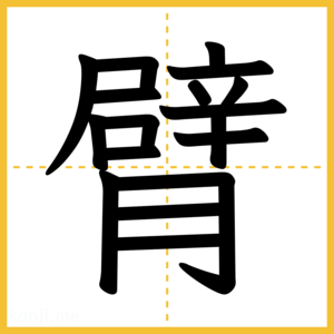 漢字「臂」