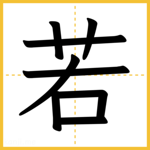 漢字「若」