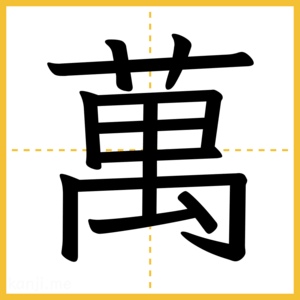 漢字「萬」