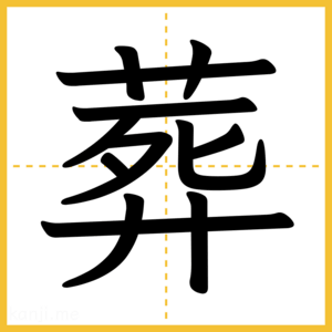 漢字「葬」