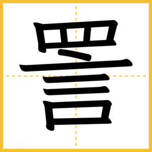 漢字「詈」
