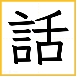 漢字「話」