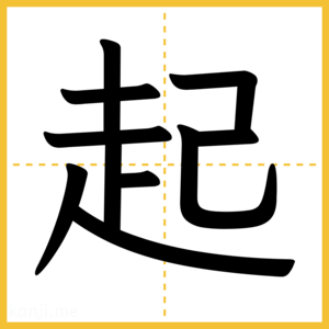 漢字「起」