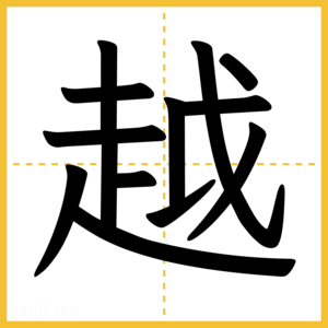 漢字「越」