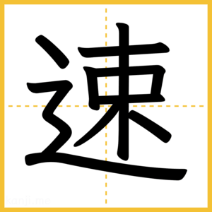漢字「速」