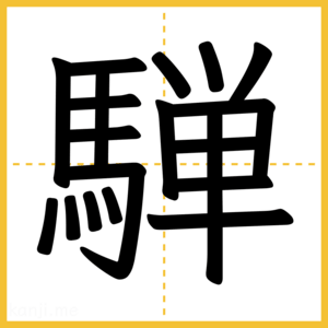 漢字「騨」