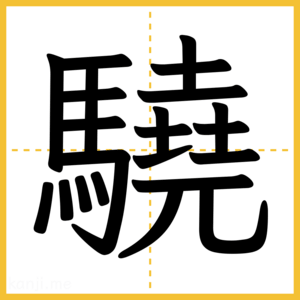 漢字「驍」