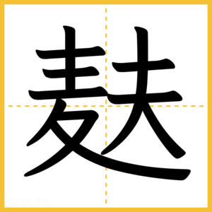 漢字「麸」