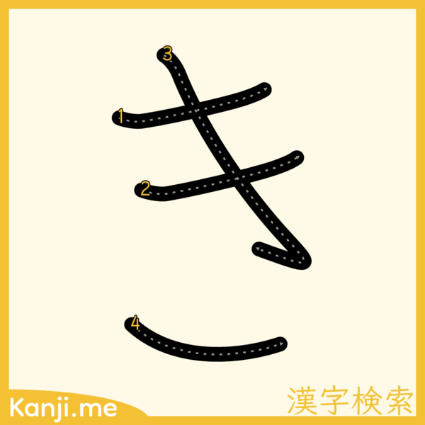 「き」の筆順